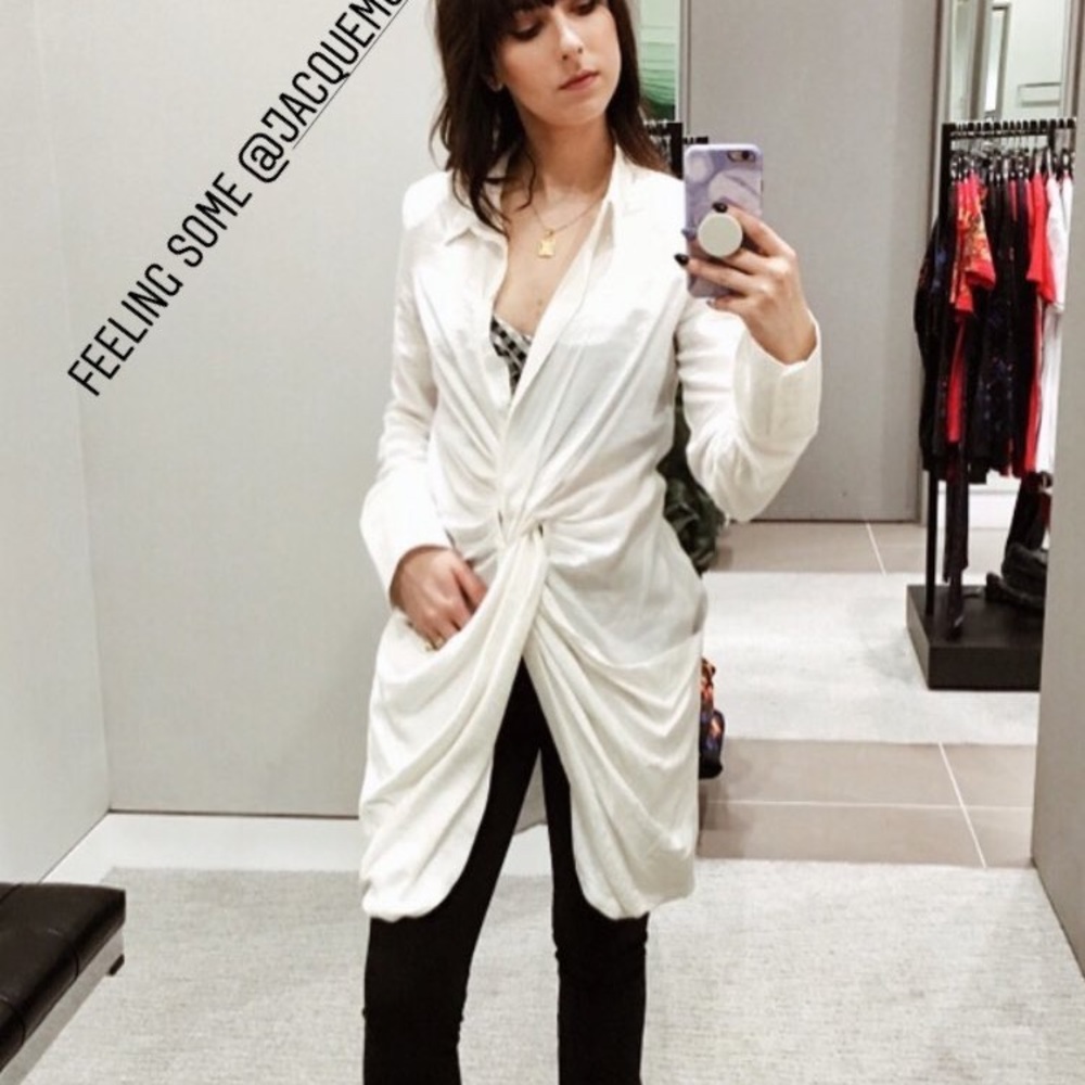 White shirt dress